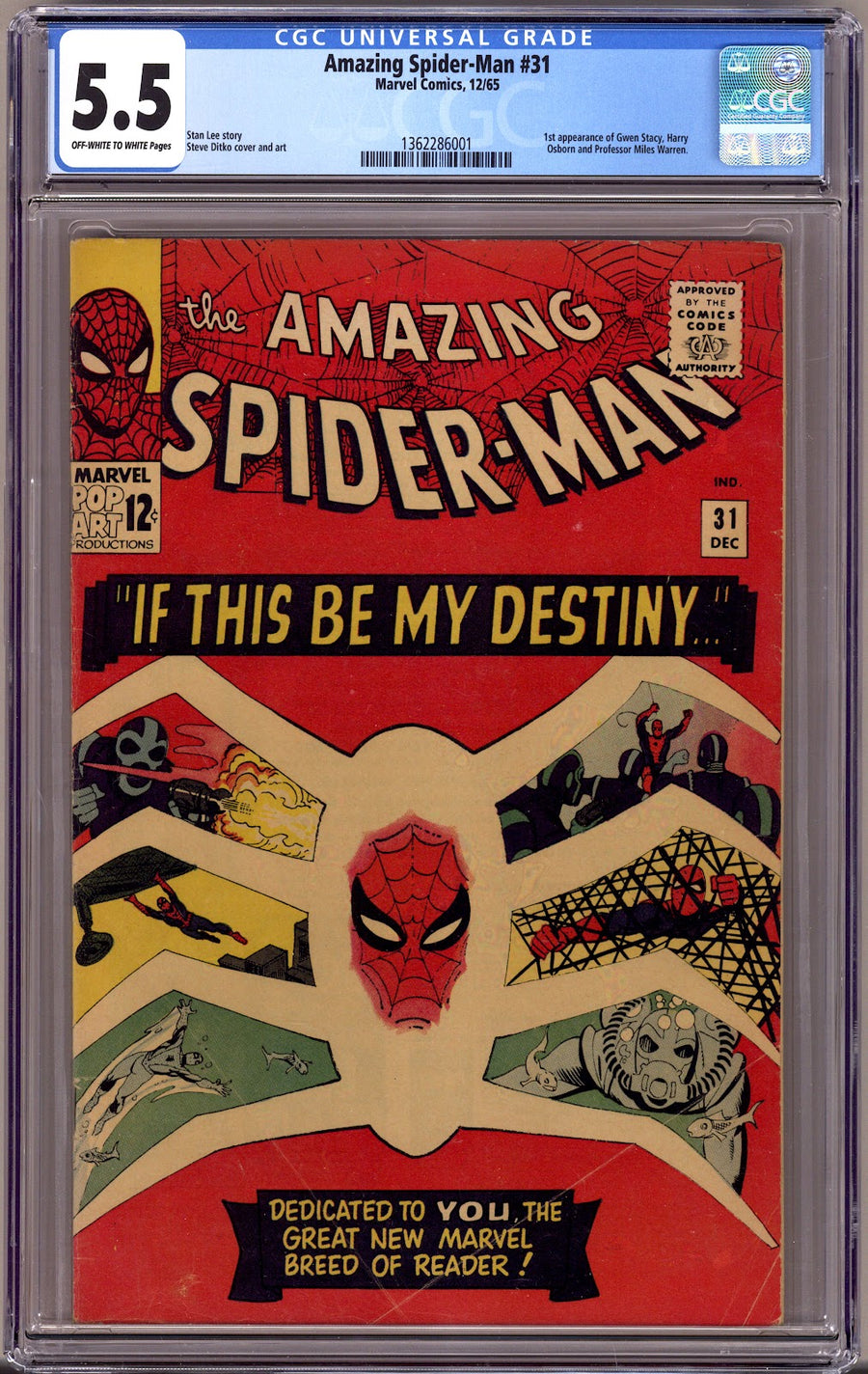 The Amazing Spider-Man Vol 1 31 CGC 5.5 (FN-)   (1965)