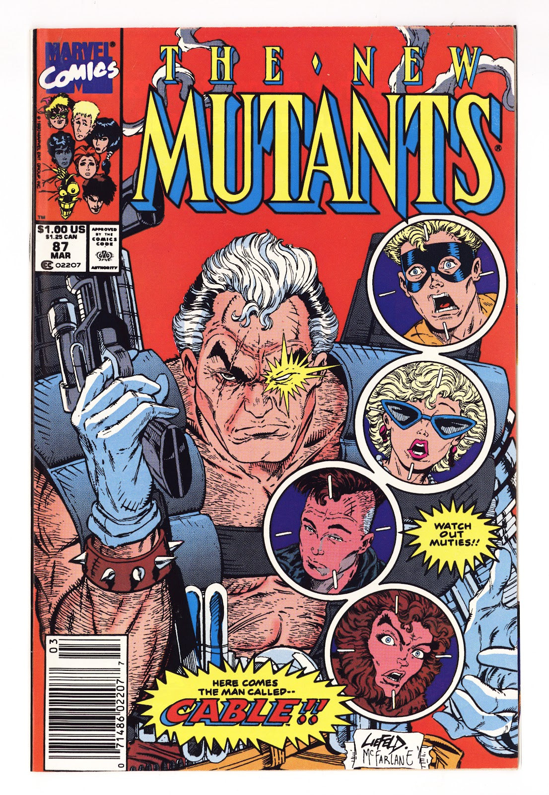 The New Mutants Vol 1 87  VF- (7.5)   (1990)   Newsstand  