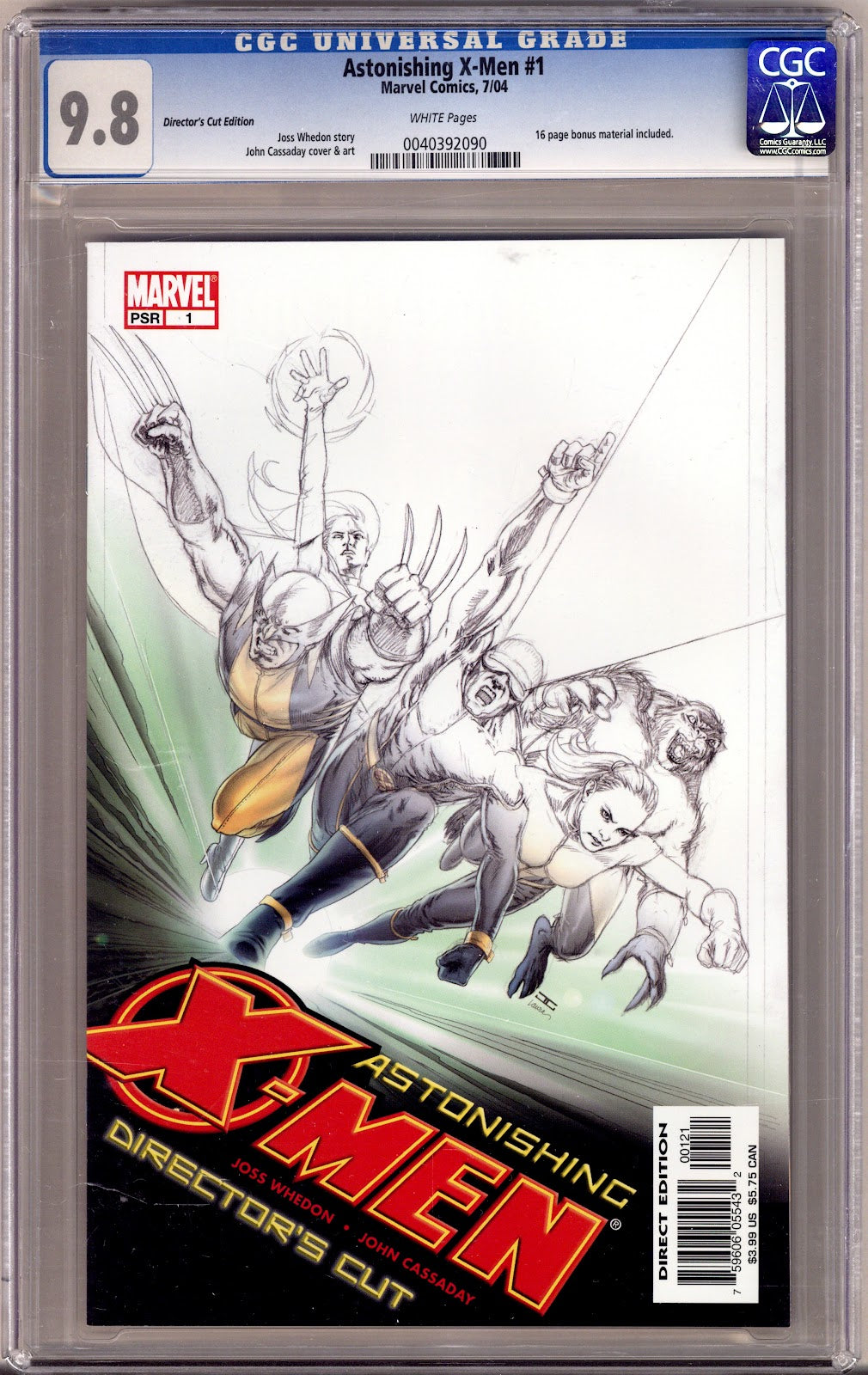 Astonishing X-Men Director's Cut 1 CGC 9.8 (NM/M) (2004) 