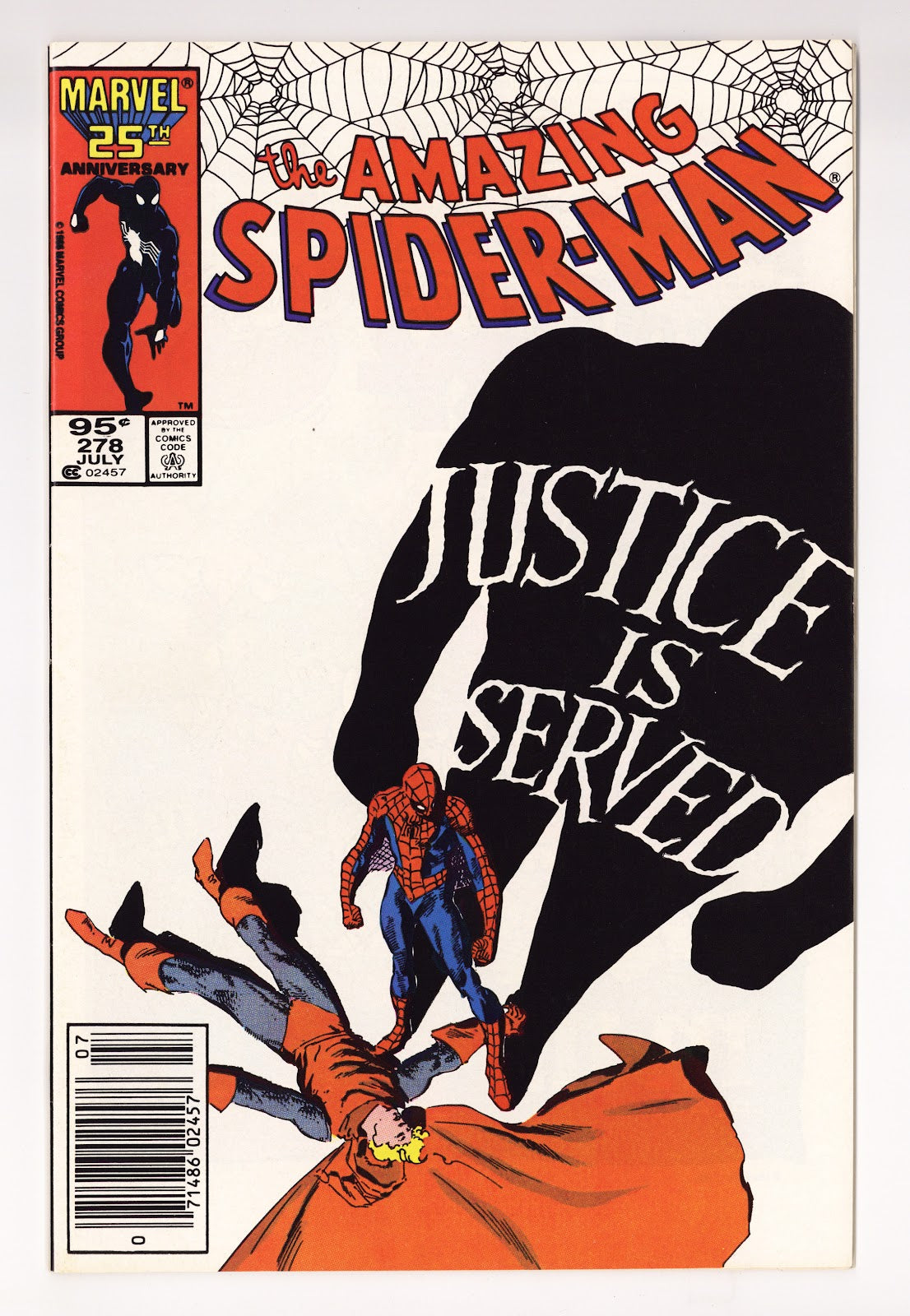 The Amazing Spider-Man Vol 1 278 FN+ (6.5) (1986) Canadian Price Variant 