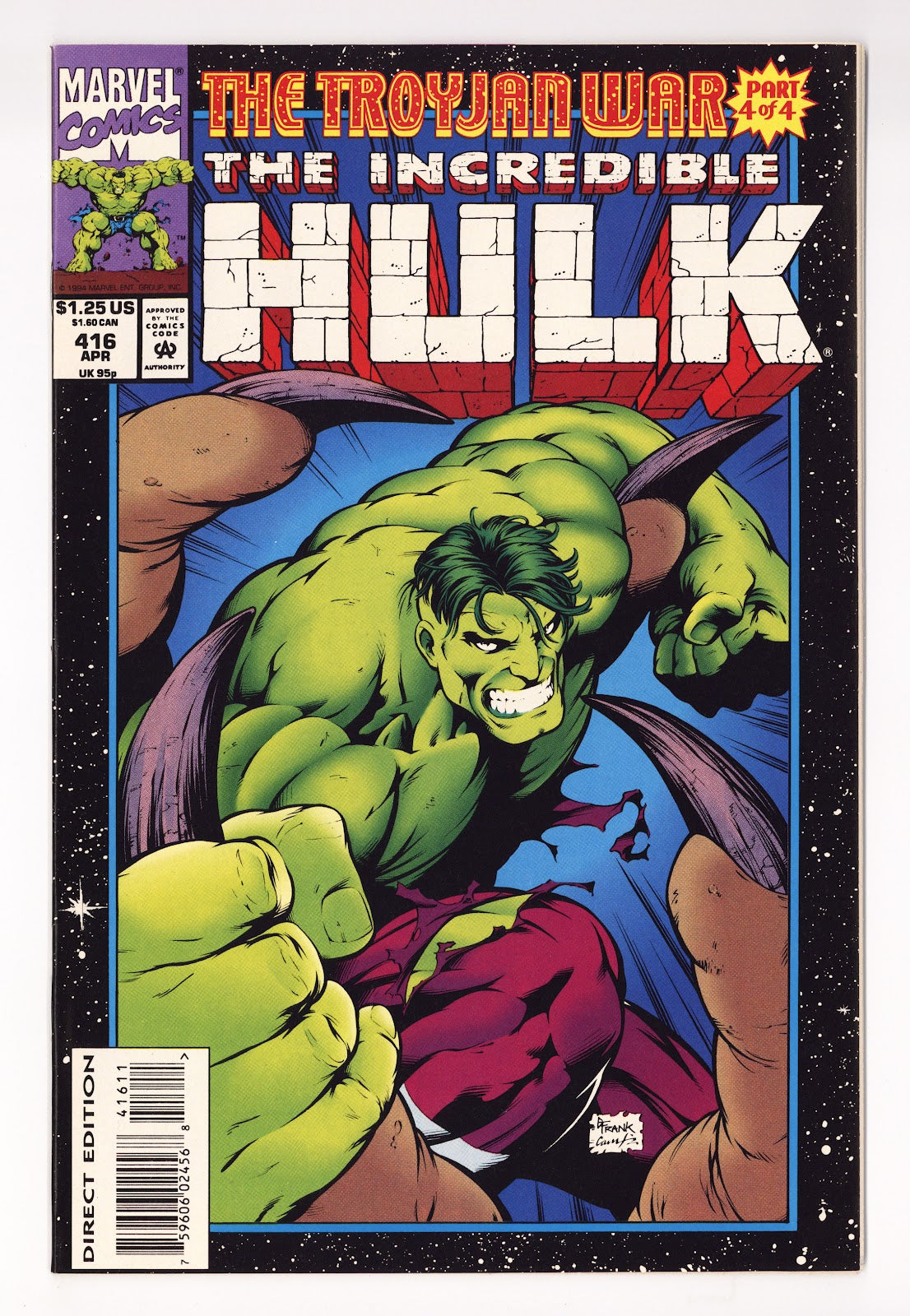 The Incredible Hulk Vol 1 416  High Grade   (1994)     