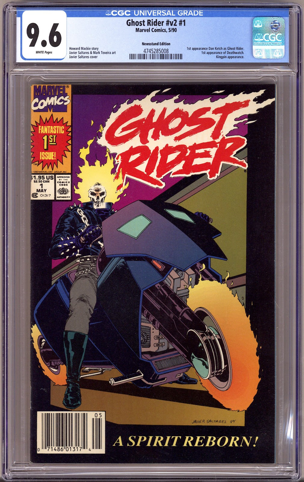 Ghost Rider Vol 2 1 CGC 9.6 (NM+)   (1990)   Newsstand