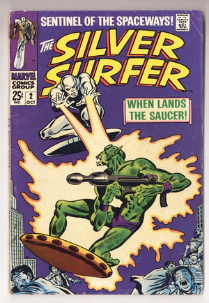 The Silver Surfer Vol 1 2 VG- (3.5) (1968)  Signed x1 1st Page John Buscema