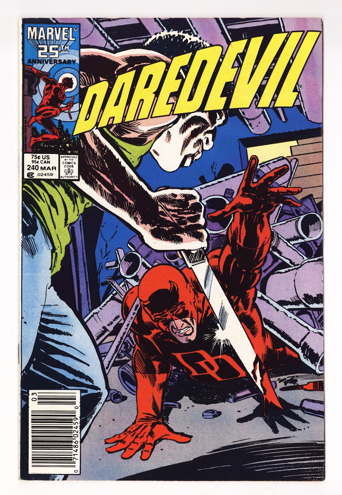 Daredevil Vol 1 240  Mid Grade   (1987)   Newsstand  