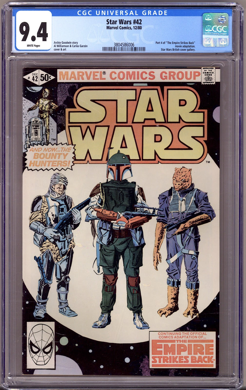 Star Wars Vol 1 42 CGC 9.4 (NM) Sun Faded (1980) 
