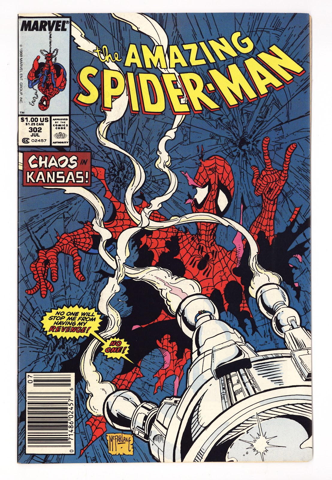 The Amazing Spider-Man Vol 1 302 FN/VF (7.0) (1988) Newsstand 