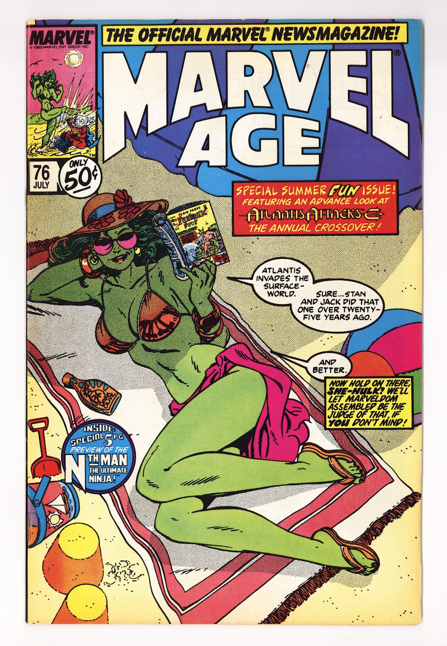 Marvel Age Vol 1 76  FN+ (6.5)   (1989)     