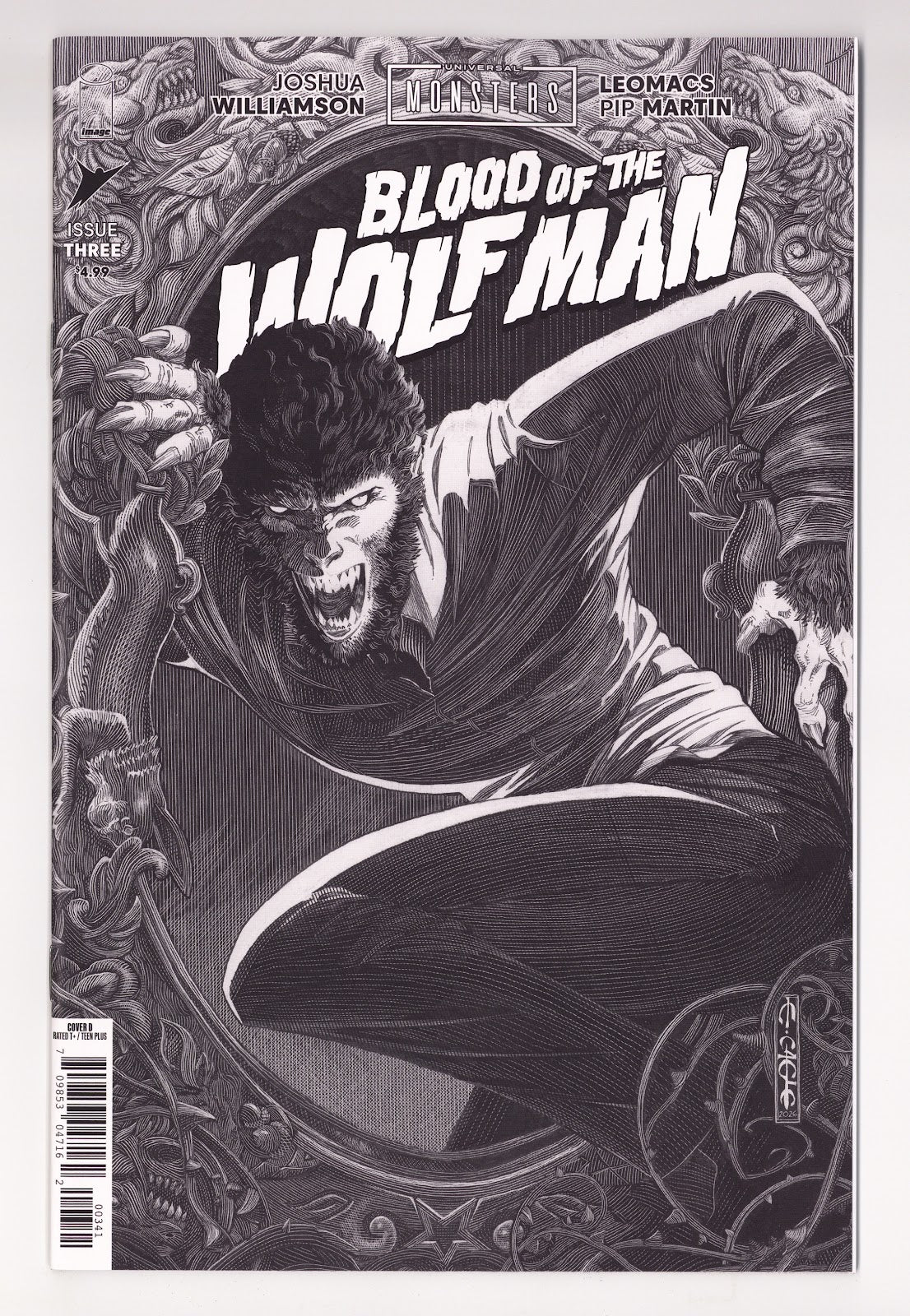 Universal Monsters Blood of the Wolf Man 3 Cagle B&W Incentive NM (9.4) NM (9.4) (2026)
