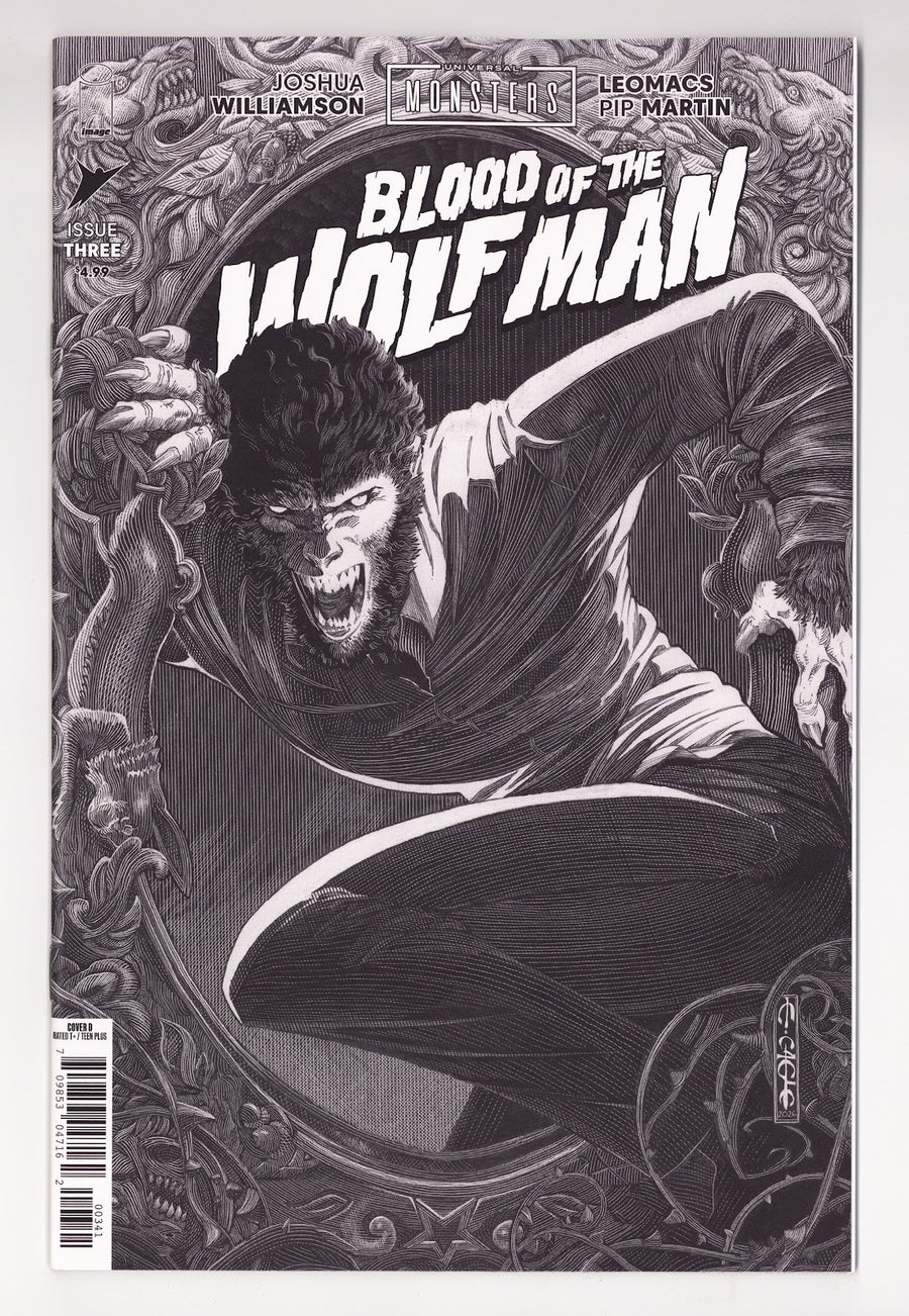 Universal Monsters Blood of the Wolf Man 3 Cagle B&W Incentive NM (9.4) NM (9.4) (2026)