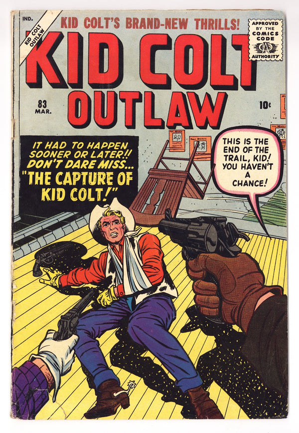 Kid Colt Outlaw Vol 1 83  VG- (3.5) Color Touch, Tear Seals  (1959)