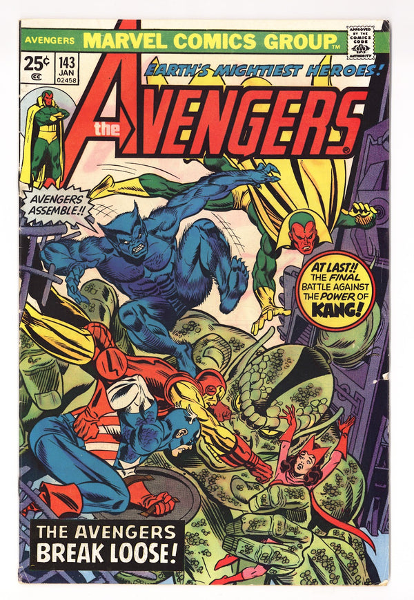 The Avengers Vol 1 143  FN (6.0) MVS Missing  (1976)