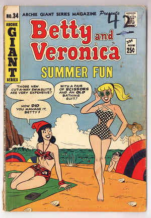 Archie Giant Series Magazine 34 GD+ (2.5) (1965) NOT Canadian Price Variant