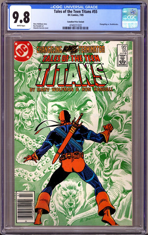 Tales of the Teen Titans 55 CGC 9.8 (NM/M) (1985) Canadian Price Variant