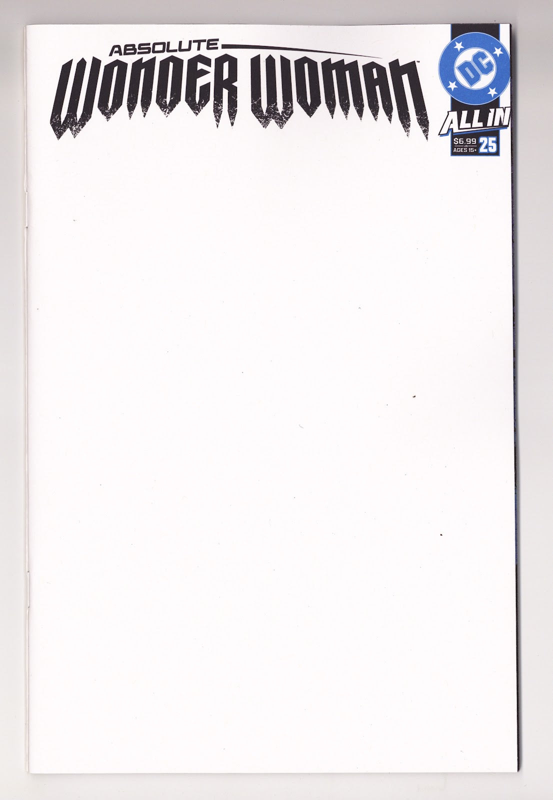 Absolute Wonder Woman #25 (2026) Blank Variant