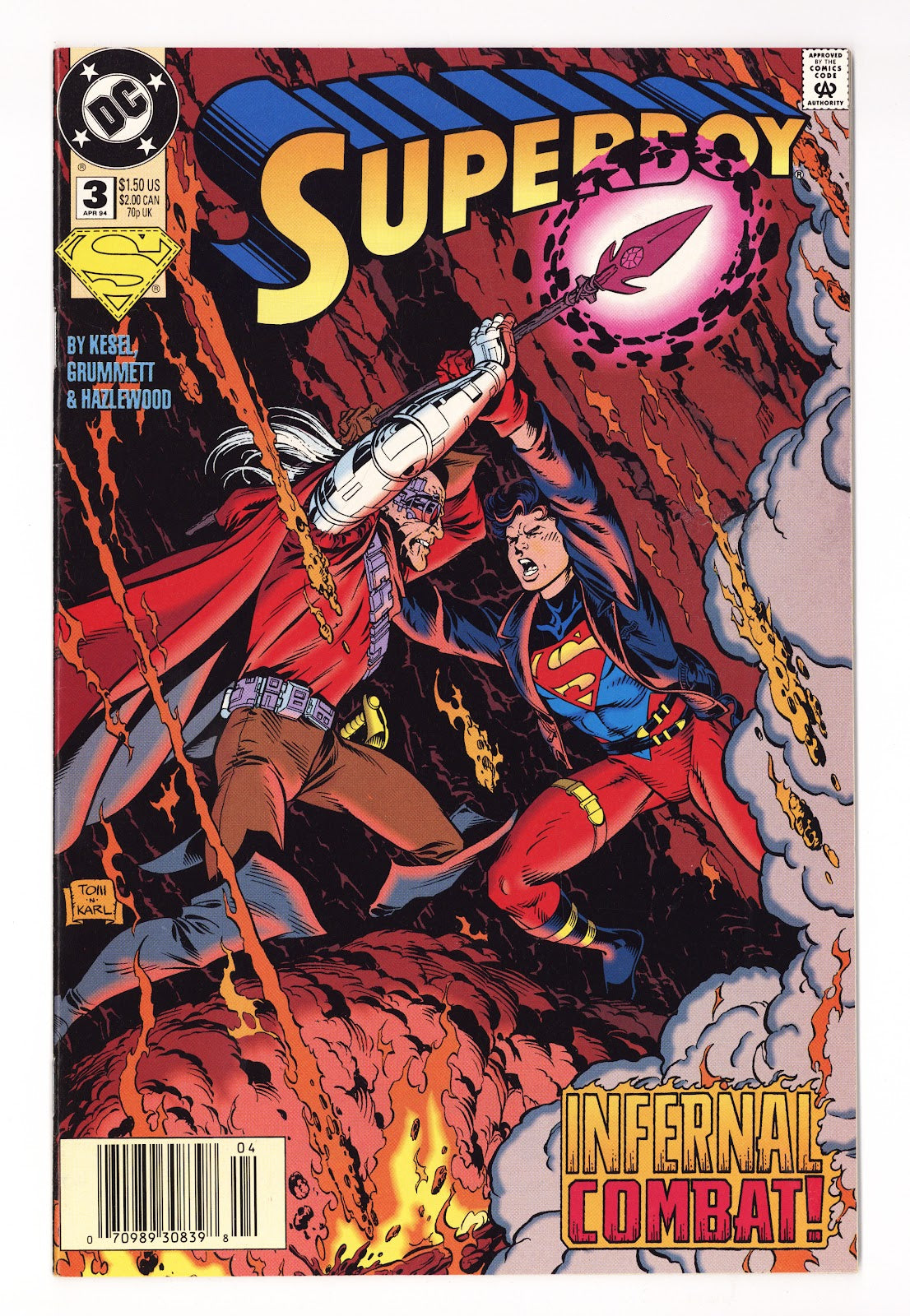 Superboy Vol 3 3  High Grade   (1994)   Newsstand  