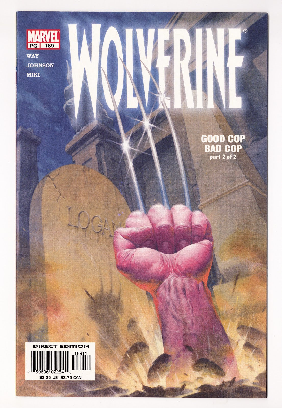 Wolverine Vol 2 189  High Grade   (2003)     