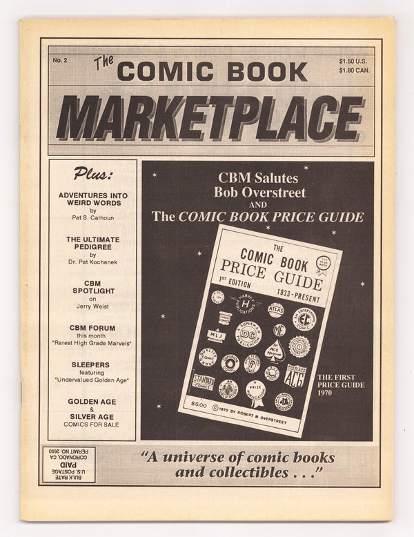 Comic Book Marketplace Vol 1 2 VF- (7.5) (1991)