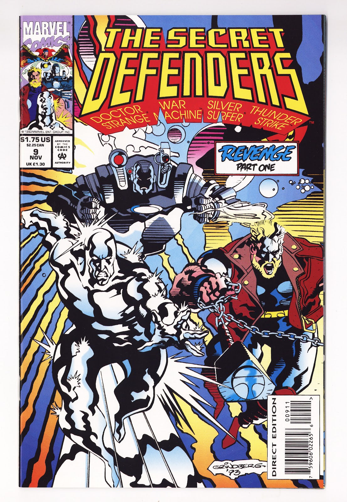 The Secret Defenders Vol 1 9 High Grade (1993) 