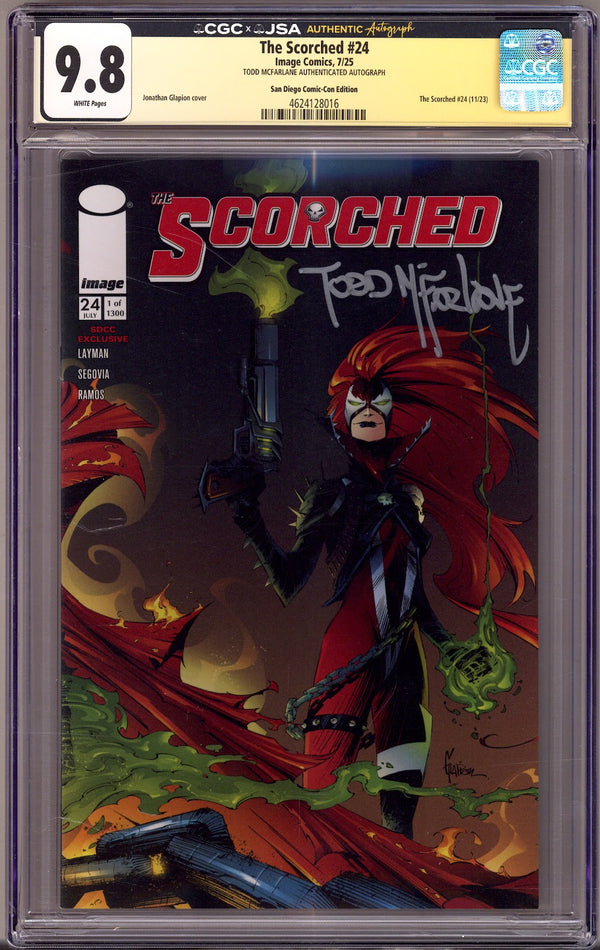 Spawn Scorched 24 CGC 9.8 (NM/M) (2025) Glapion SDCC Exclusive Variant Signed x1 Cover Todd McFarlane