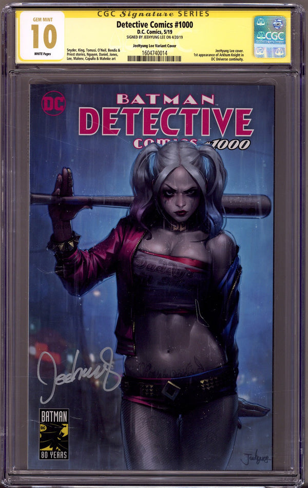 Detective Comics Vol 3 1000 CGC 10 (GEM) Plastic In Case (2019) Lee Exclusive Variant Signed x1 Cover Jeehyung Lee