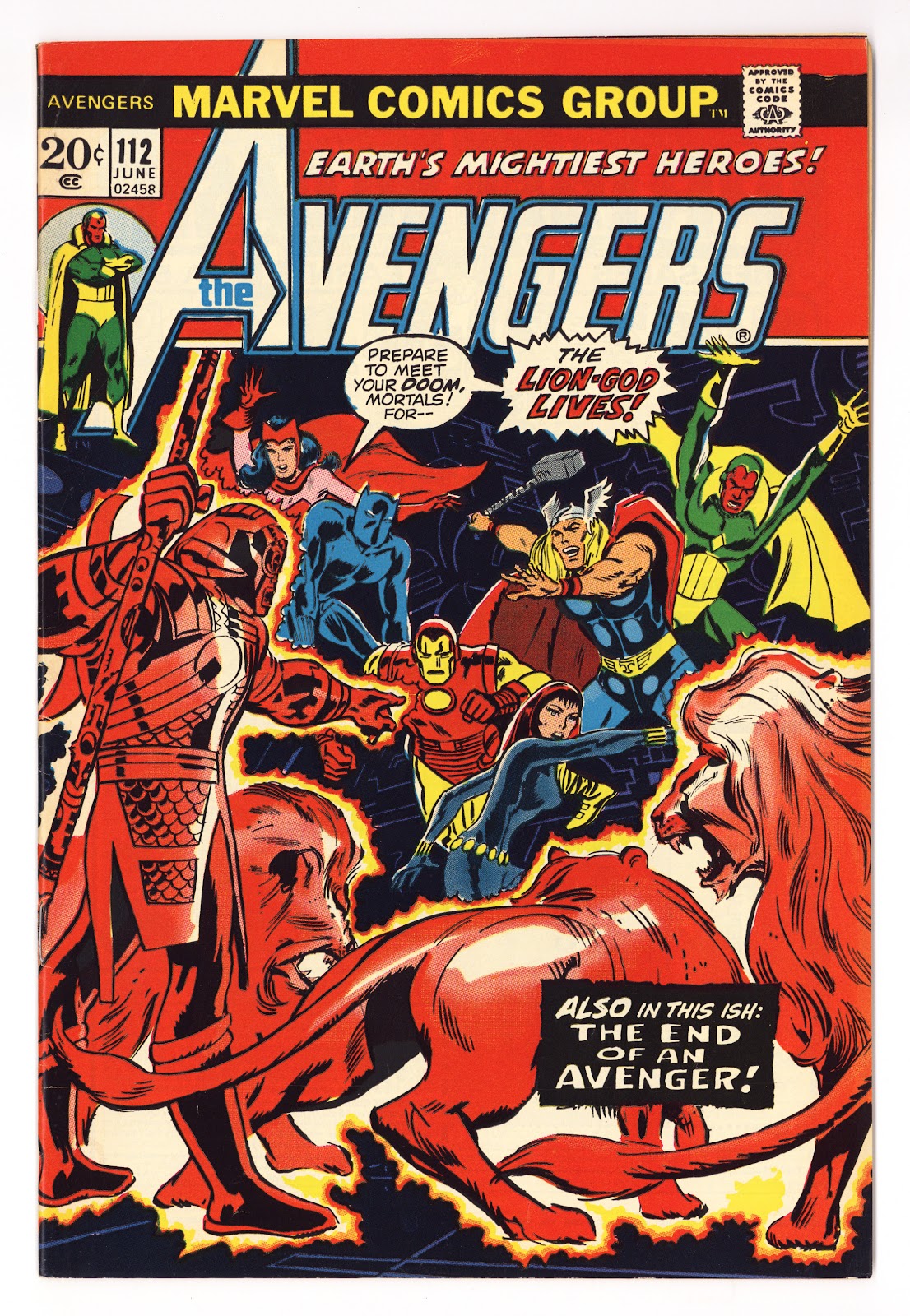 The Avengers Vol 1 112 VF- (7.5) (1973) 