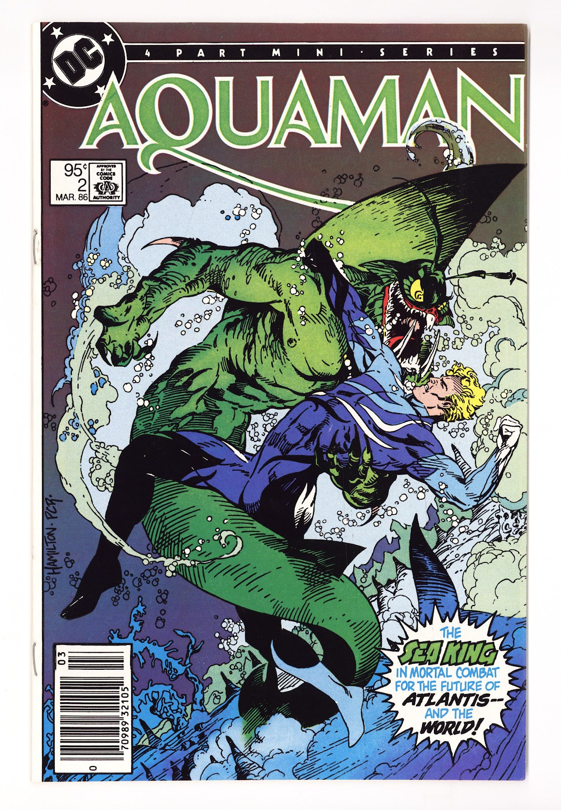 Aquaman Vol 2 2 NM- (9.2) (1986) Canadian Price Variant 