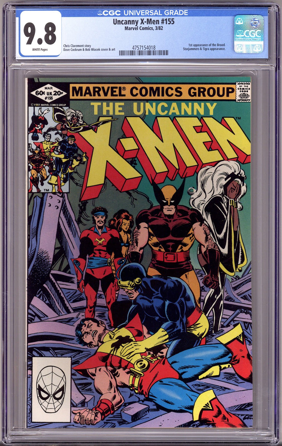 The Uncanny X-Men Vol 1 155 CGC 9.8 (NM/M)   (1982)