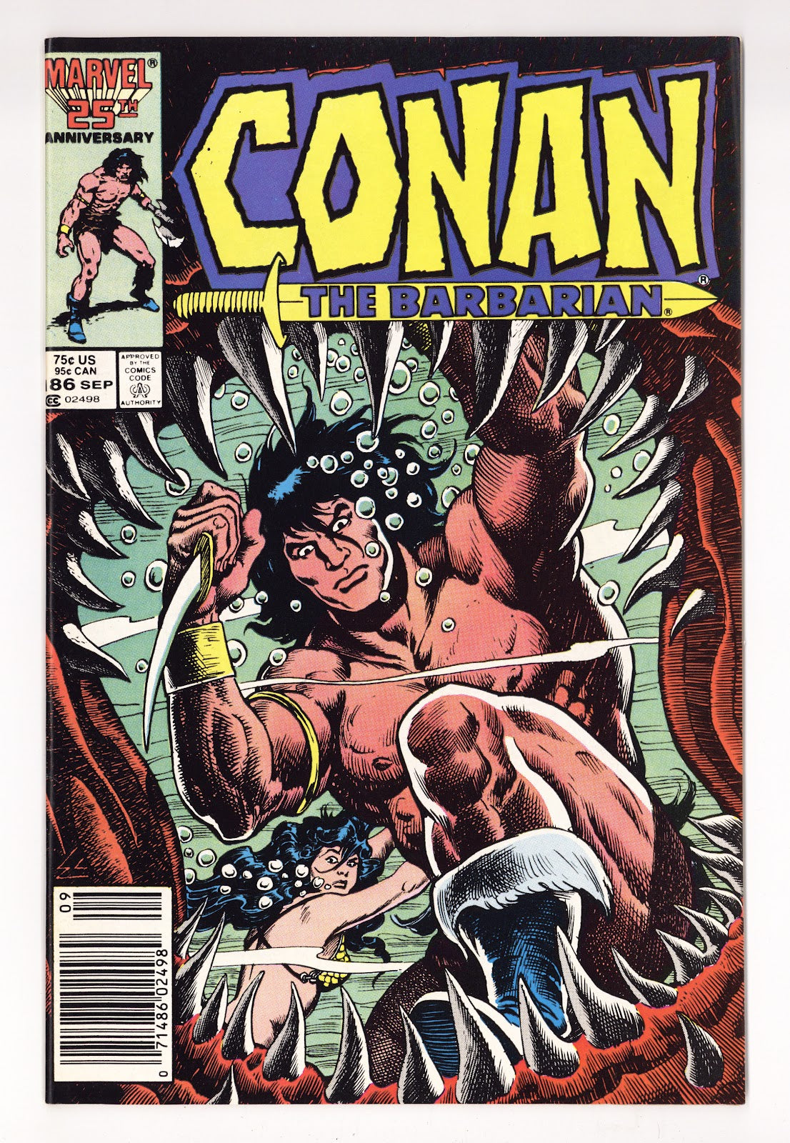 Conan the Barbarian Vol 1 186  Mid Grade   (1986)   Newsstand