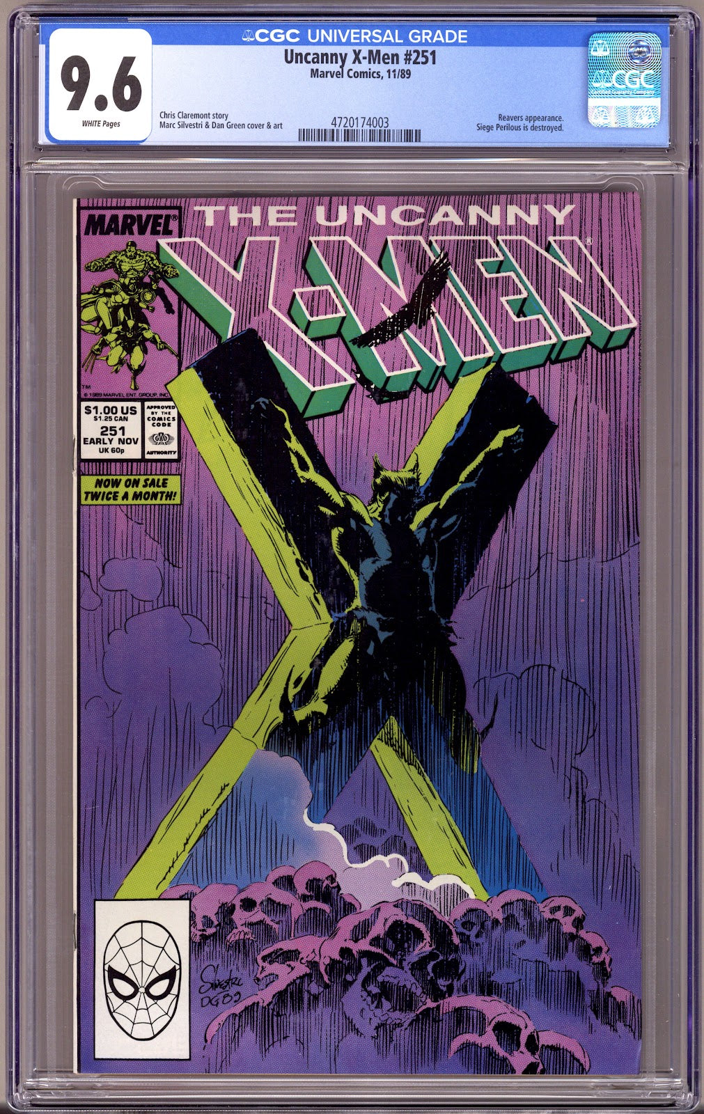 The Uncanny X-Men Vol 1 251 CGC 9.6 (NM+) (1989) 