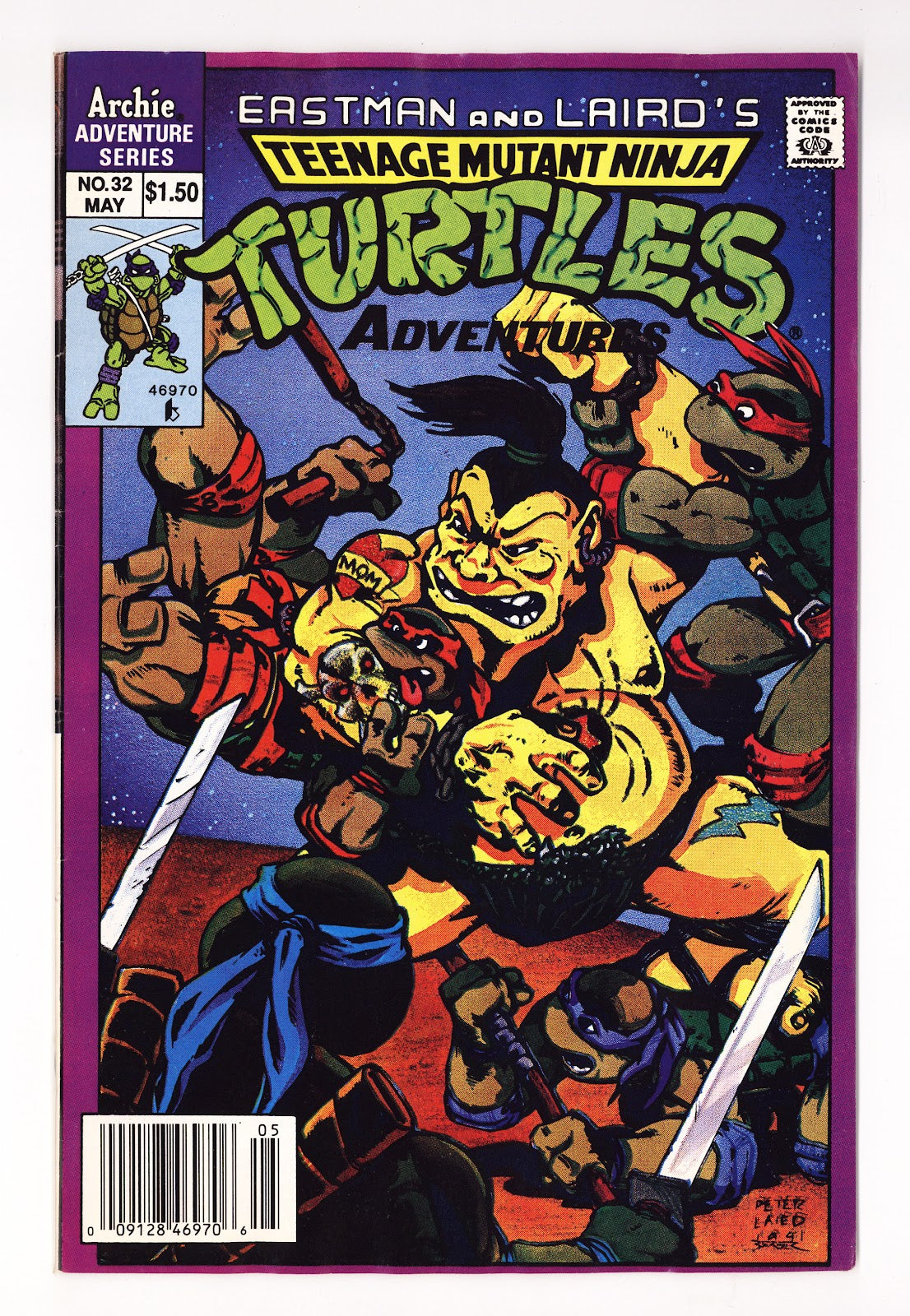 Teenage Mutant Ninja Turtles Adventures Vol 2 32  VF+ (8.5)   (1992)   Canadian  
