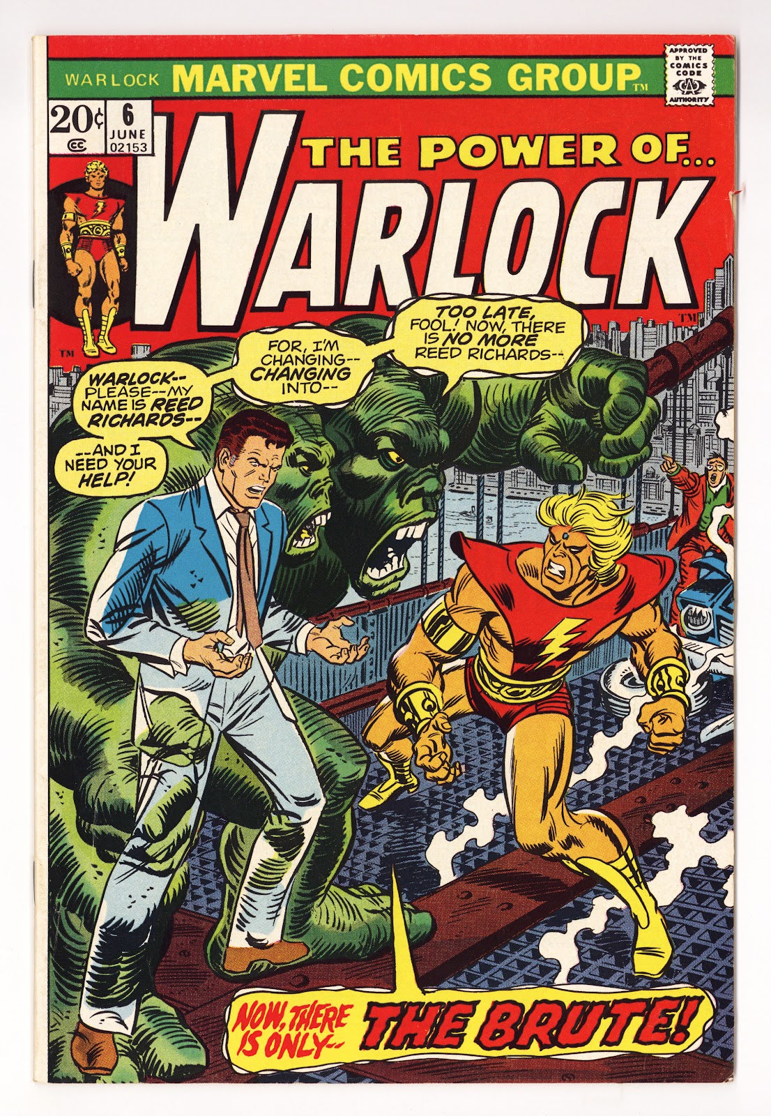 Warlock Vol 1 6  FN (6.0)   (1973)     