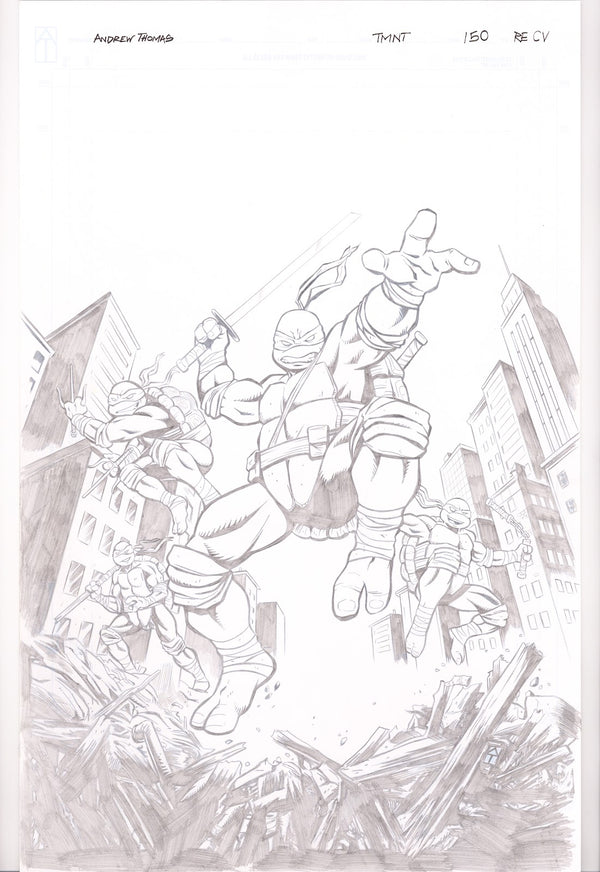 Teenage Mutant Ninja Turtles Vol 5 150 Original Cover by Andrew Thomas (2024)