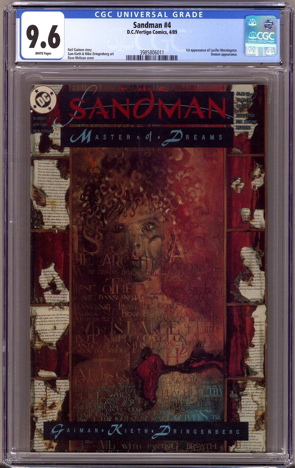 Sandman Vol 2 4 CGC 9.6 (NM+)   (1989)