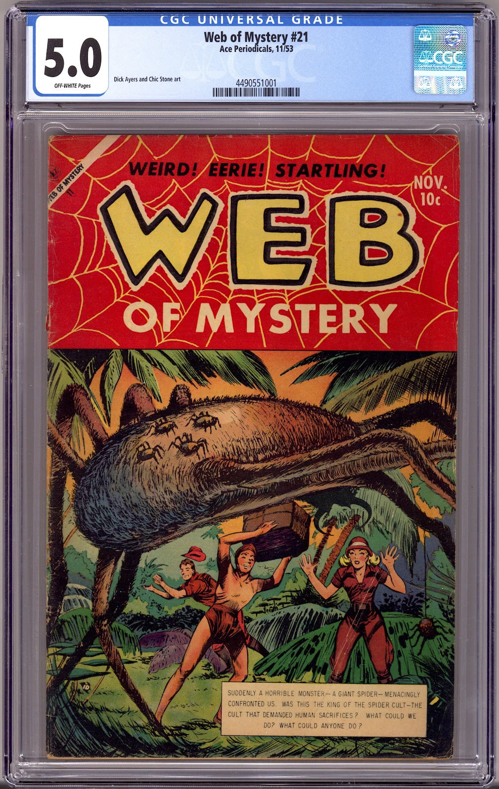 Web of Mystery   21 CGC 5.0 (VG/FN)   (1953)