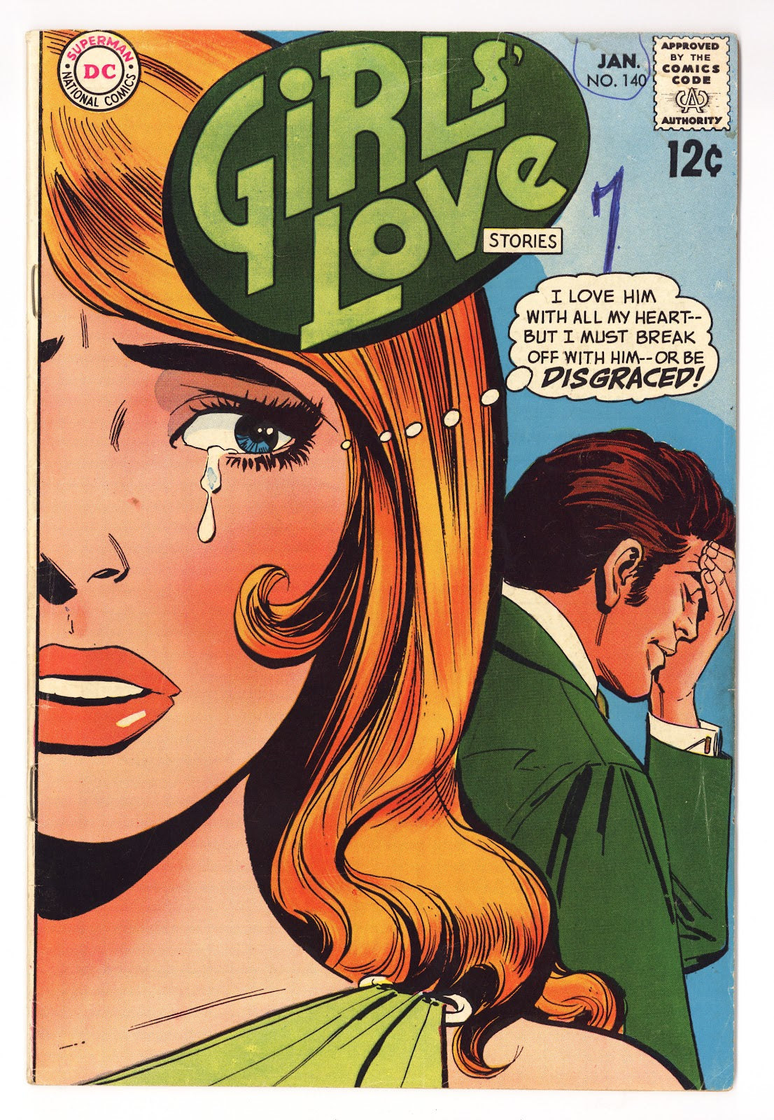 Girls' Love Stories   140  VG+ (4.5)   (1969)     