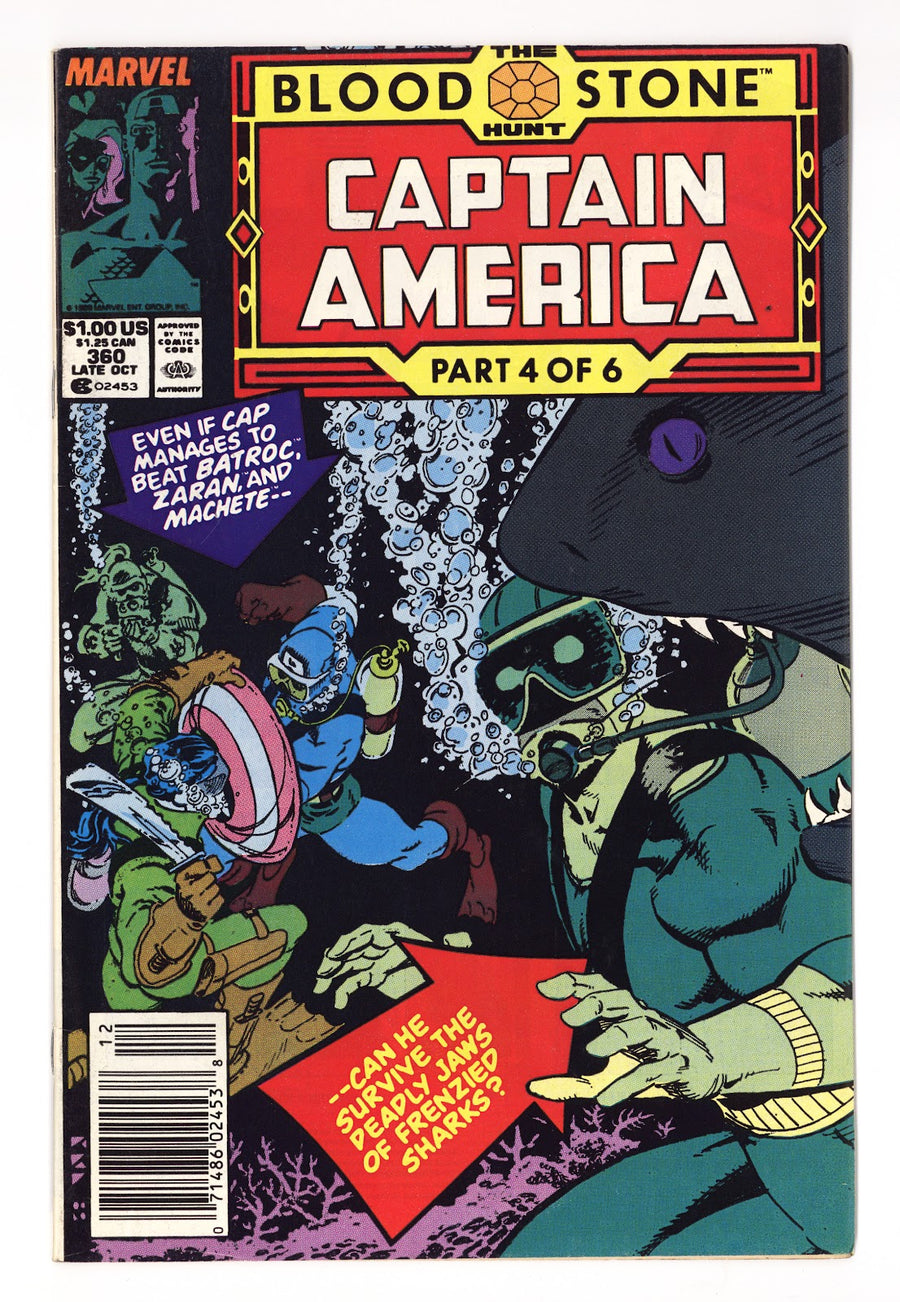 Captain America Vol 1 360  FN+ (6.5)   (1989)   Newsstand