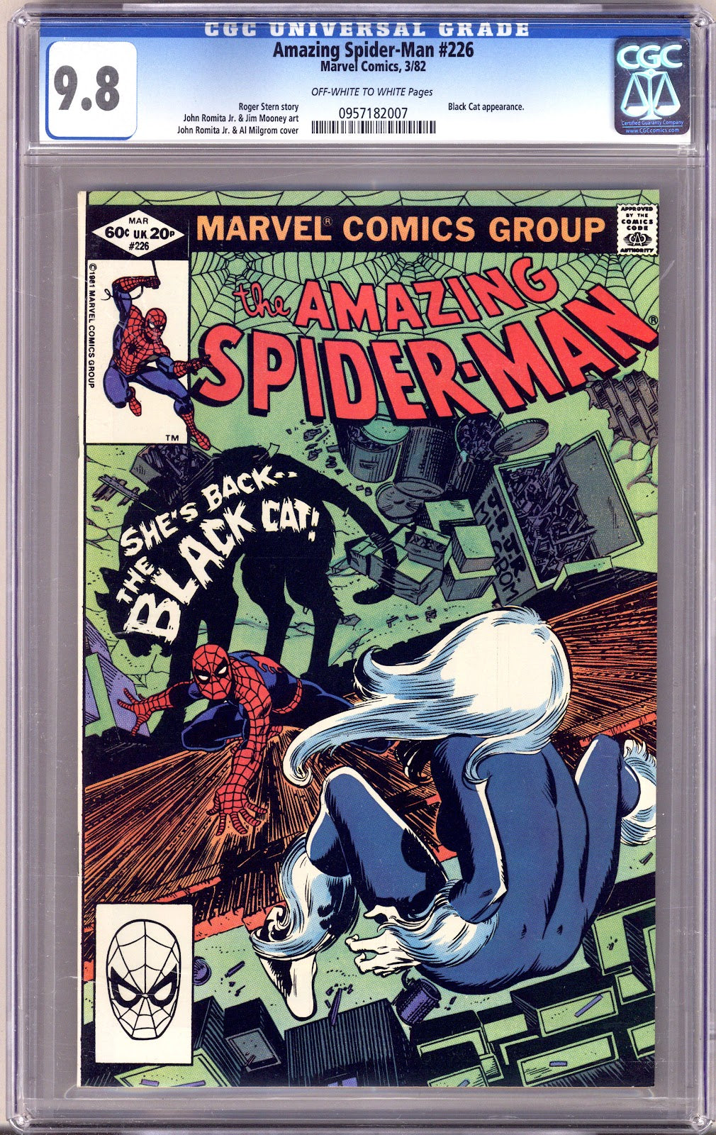 The Amazing Spider-Man Vol 1 226 CGC 9.8 (NM/M) (1982) 