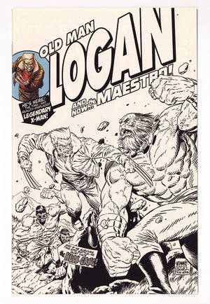 Old Man Logan Vol 2 25  NM- (9.2)   (2017) Grummett Homage B&W Variant