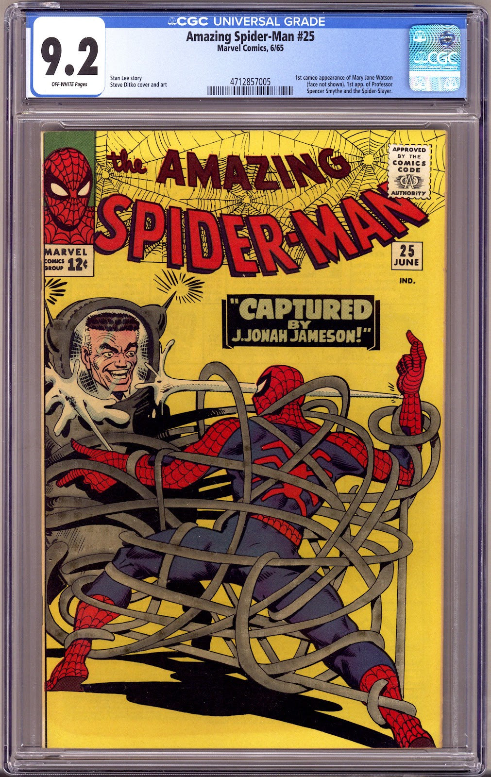 The Amazing Spider-Man Vol 1 25 CGC 9.2 (NM-) (1965) 