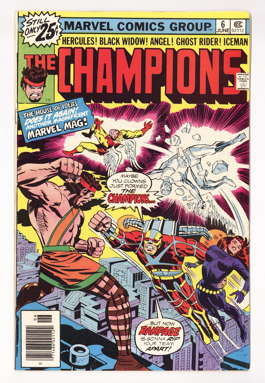 The Champions Vol 1 6 Mid Grade (1976) 25¢ 