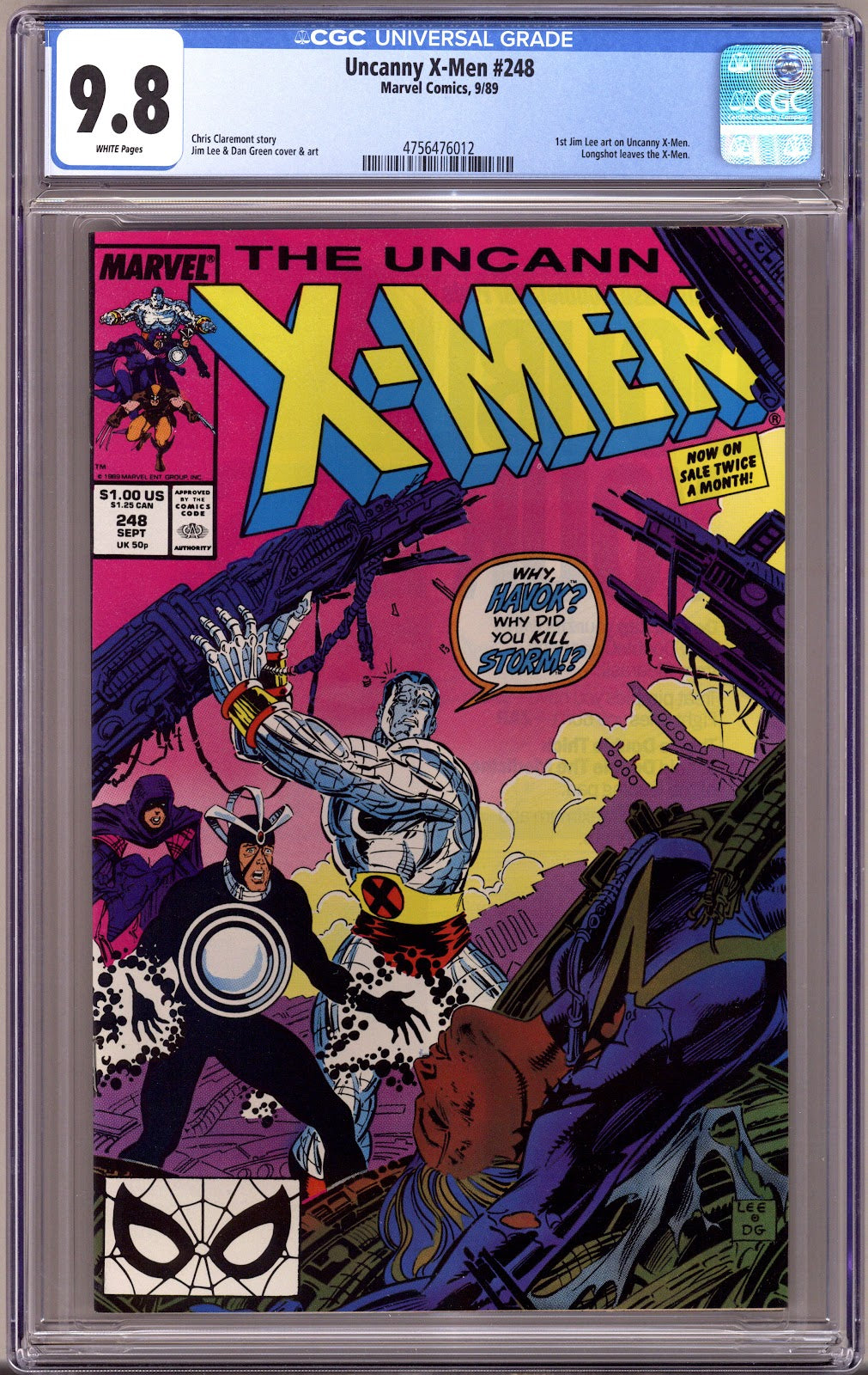 The Uncanny X-Men Vol 1 248 CGC 9.8 (NM/M) (1989) 
