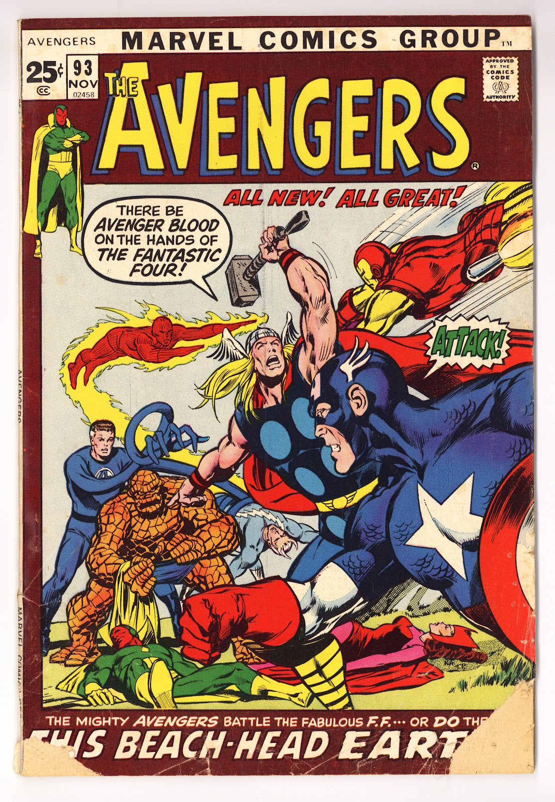 The Avengers Vol 1 93 GD/VG (3.0) (1971) 