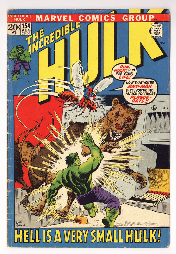 The Incredible Hulk Vol 1 154  VG- (3.5)   (1972)