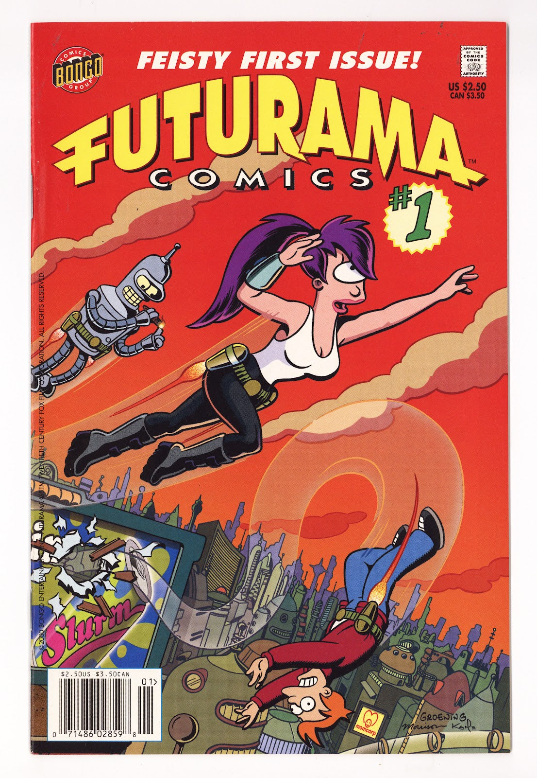 Bongo Comics Presents Futurama Comics   1  VF- (7.5)   (2000)   Newsstand  