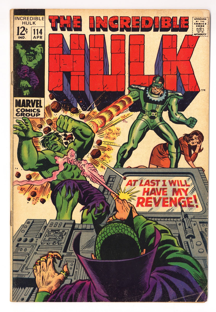 The Incredible Hulk Vol 1 114  VG+ (4.5)   (1969)     