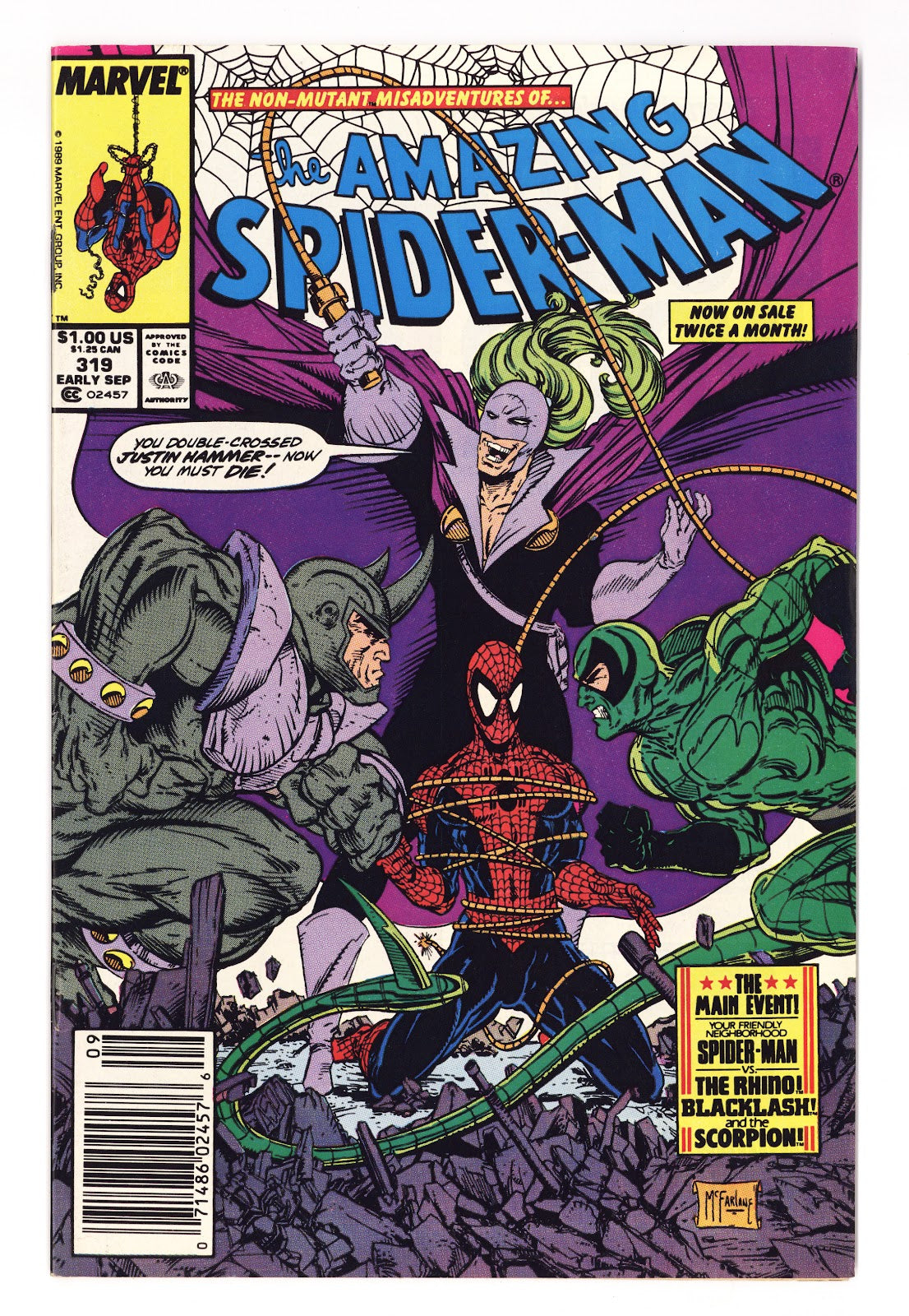 The Amazing Spider-Man Vol 1 319 FN/VF (7.0) (1989) Newsstand 