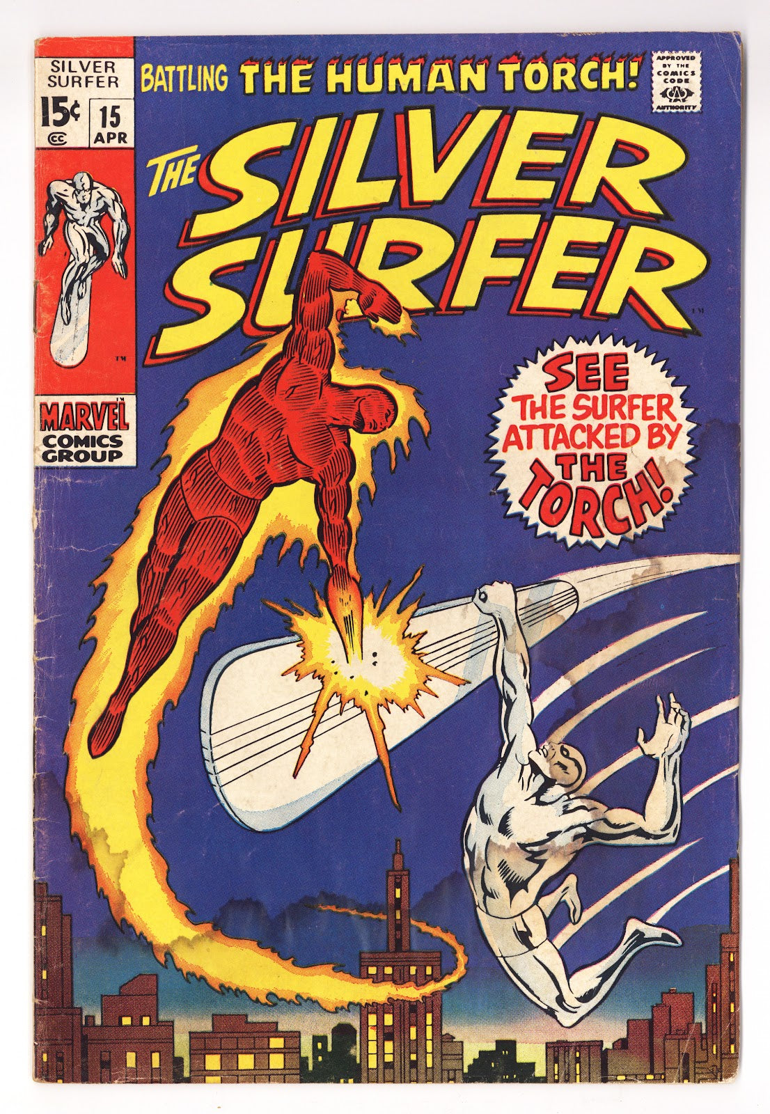 The Silver Surfer Vol 1 15 GD/VG (3.0) (1970)  