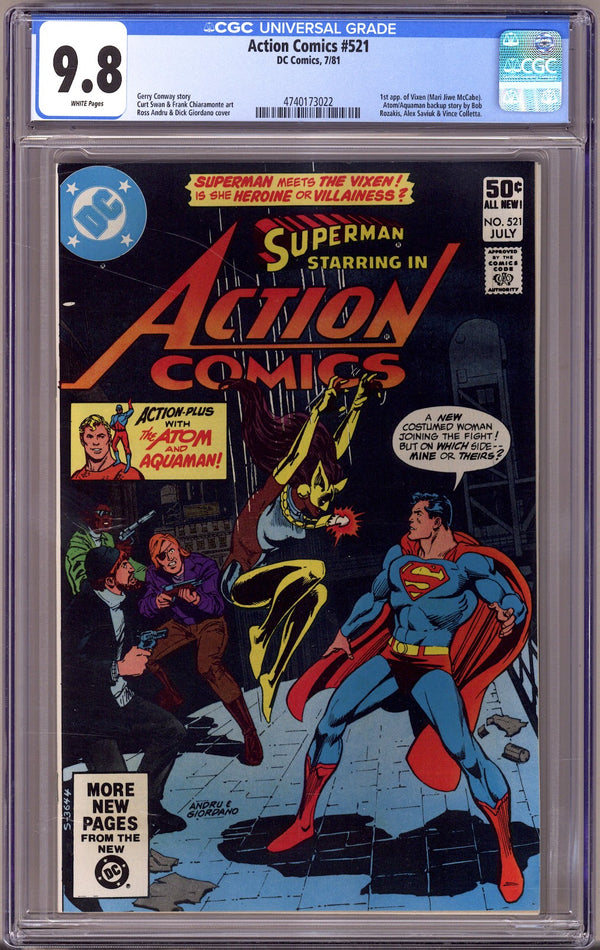 Action Comics Vol 1 521 CGC 9.8 (NM/M) (1981)