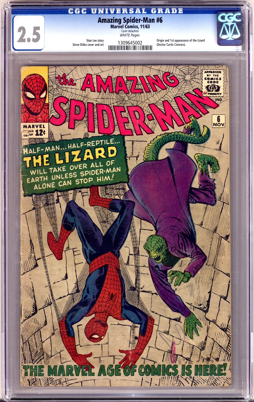 The Amazing Spider-Man Vol 1 6 CGC 2.5 (GD+)   (1963)