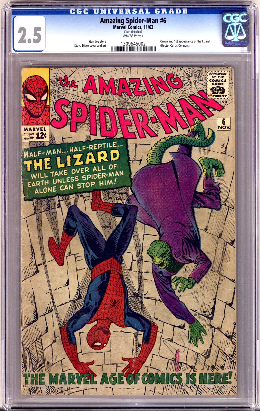 The Amazing Spider-Man Vol 1 6 CGC 2.5 (GD+)   (1963)